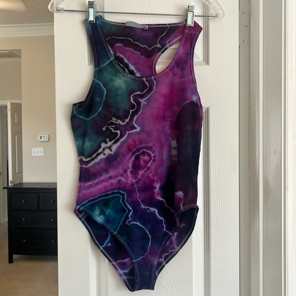 SOLD Thriving In Tie Dye hand-dyed bodysuit size Medium